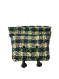 Jellykin 30 Plaid Shopping Bag in Avocado — Front View