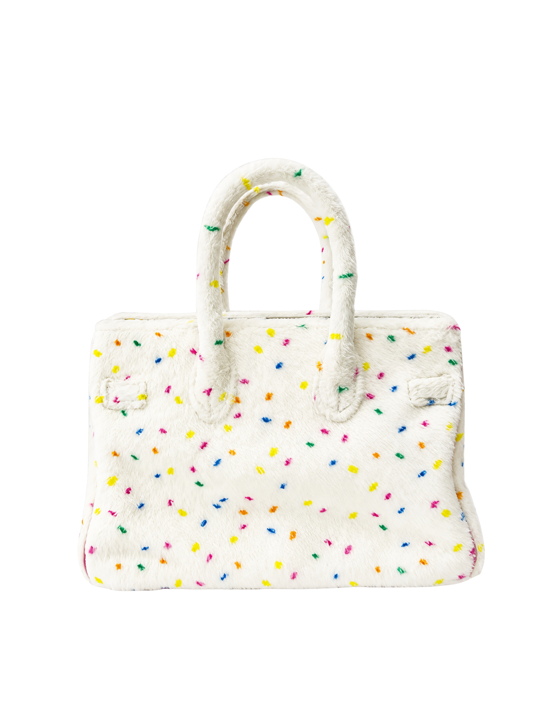 Jellykin 30 White Faux Fur Leather Bag - Back