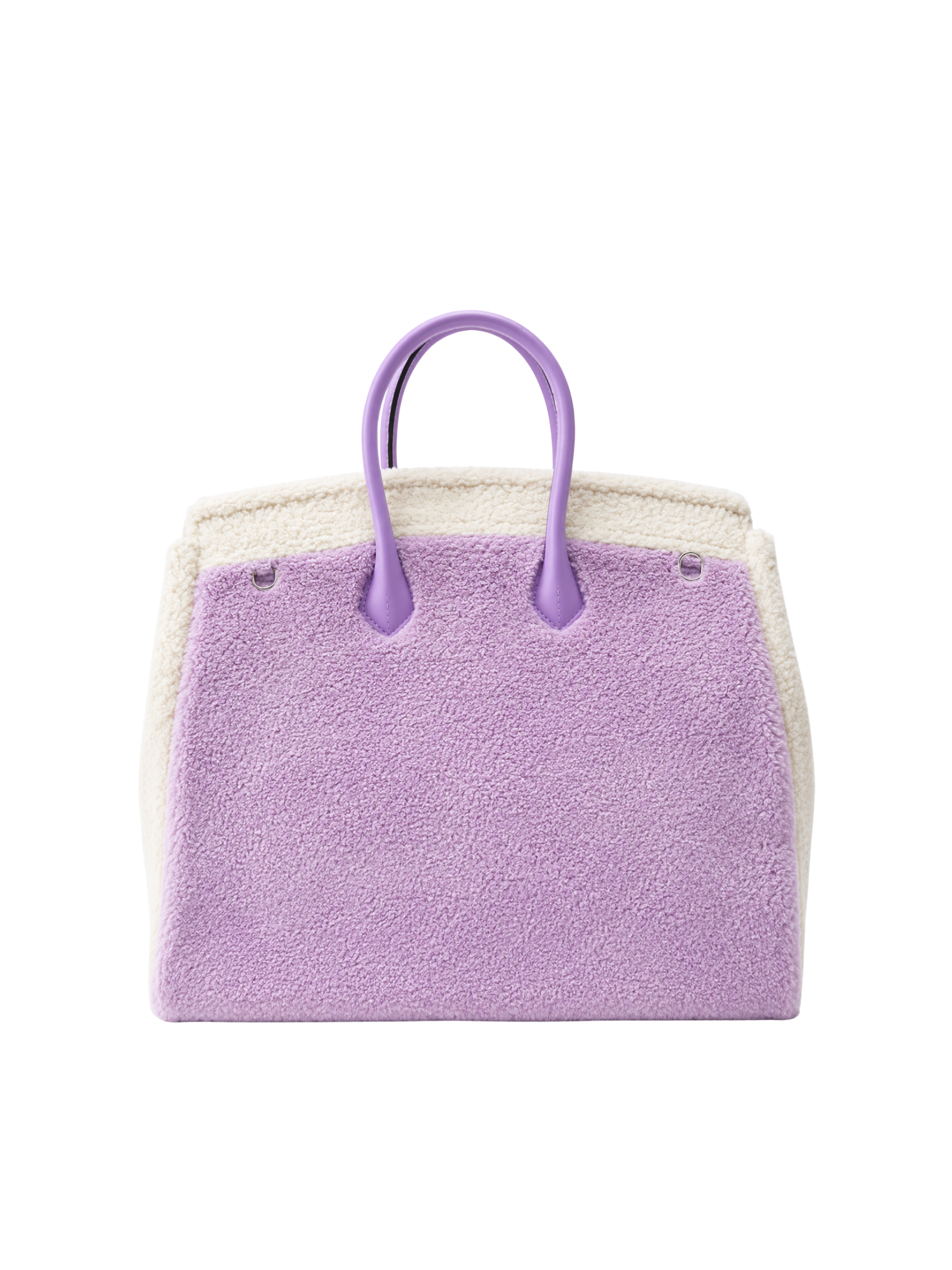 Jellykin 30 Purple Faux Fur Leather Bag - Back