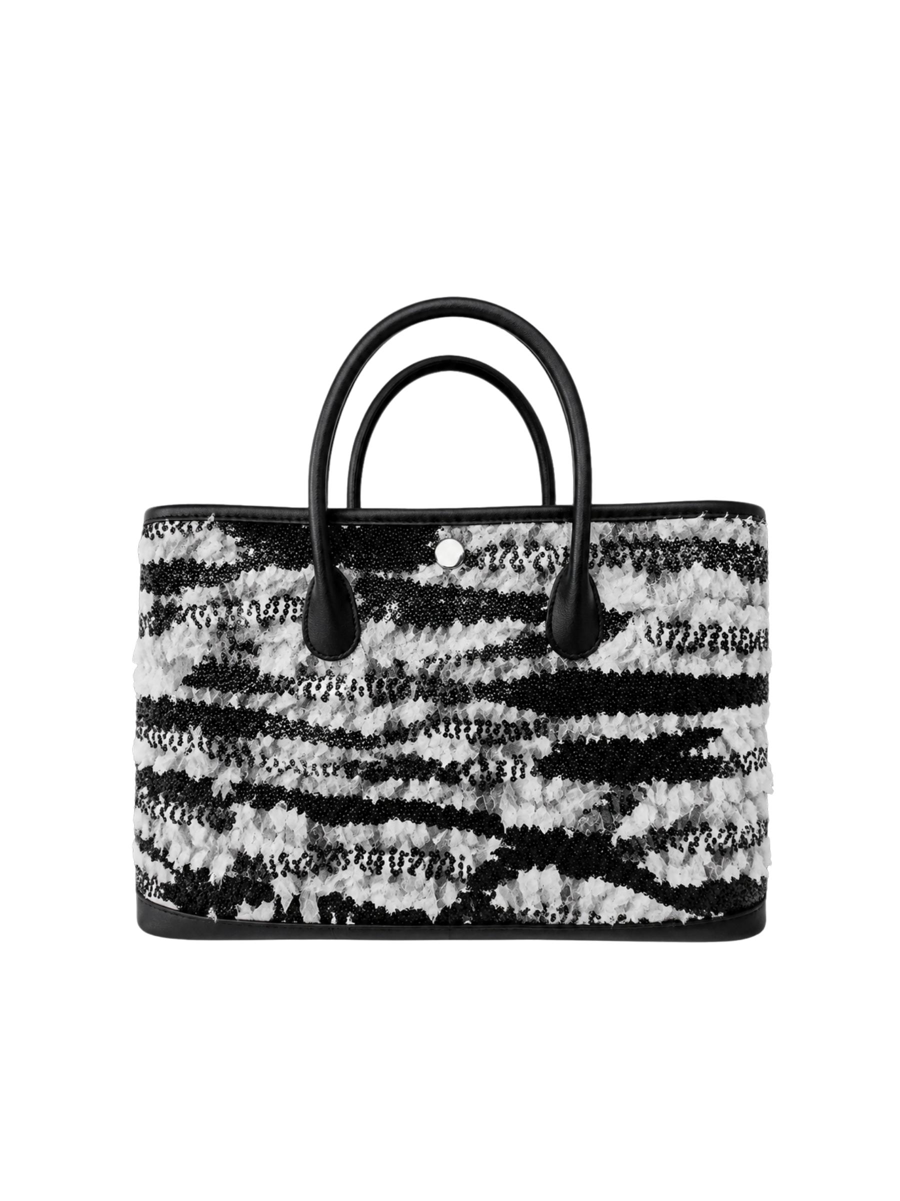 Jellykin 30 Lace Tweed Leather Trim Tote Bag - Back