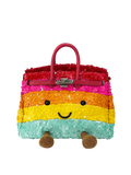 Jellykin 30 Sequin Calf Leather-Trim Bag in Rainbow, front view