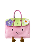 Jellykin 30 Velvet Calf Leather-Trim Bag in Hibiscus — Front