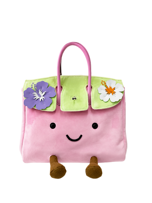 Jellykin 30 Velvet Calf Leather-Trim Bag in Hibiscus — Front