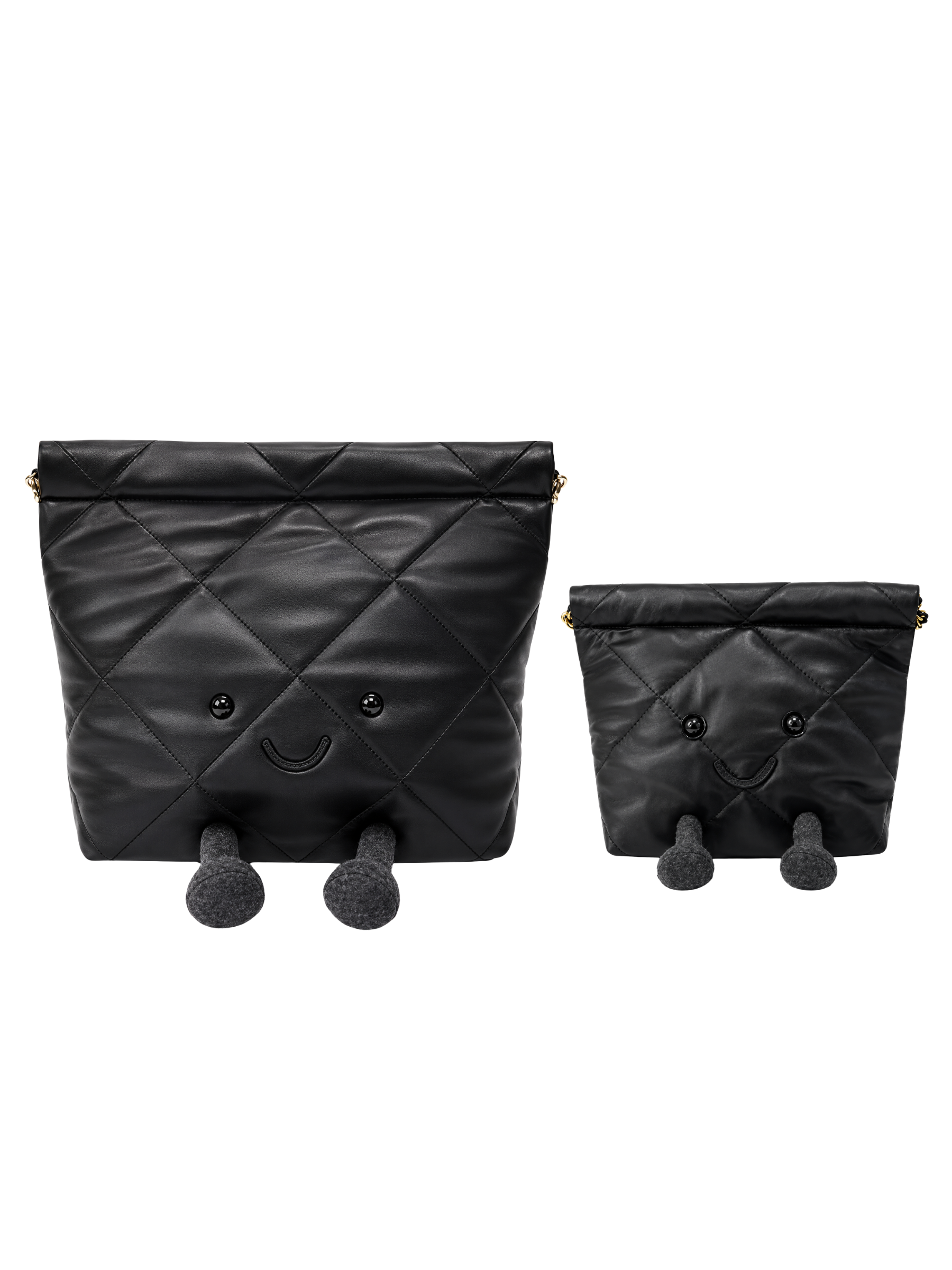 Jellykin 18 Leather Shopping Bag in Caviar — Size Comparison