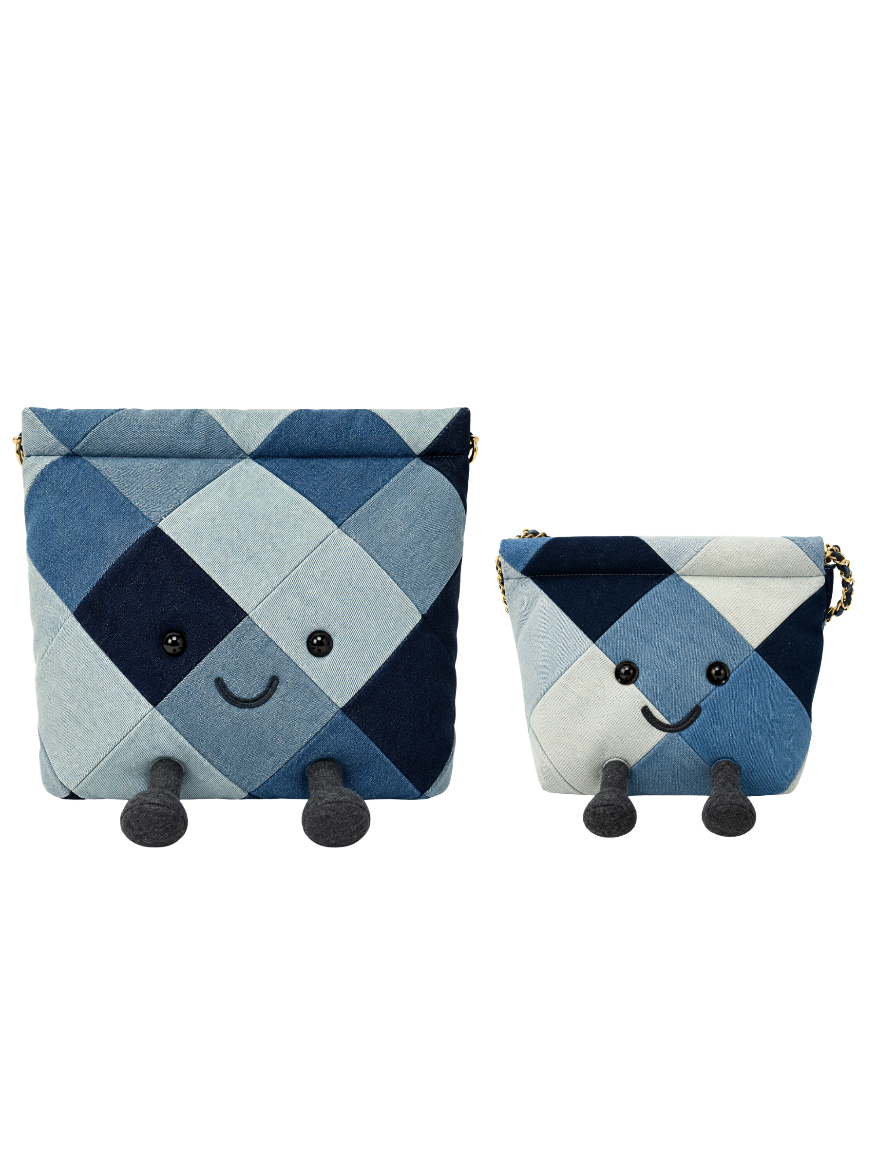 Jellykin 30 Denim Shopping Bag in Diamond Denim — Size Comparison