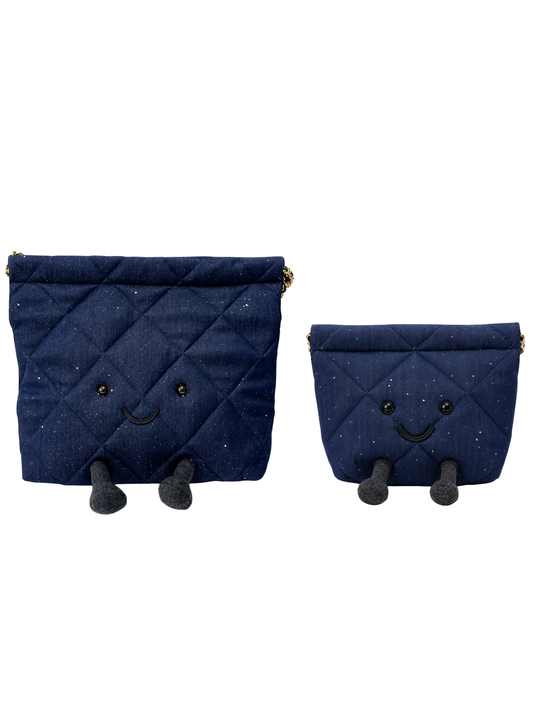 Jellykin 30 Denim Shopping Bag in Blueberry — Size Comparison