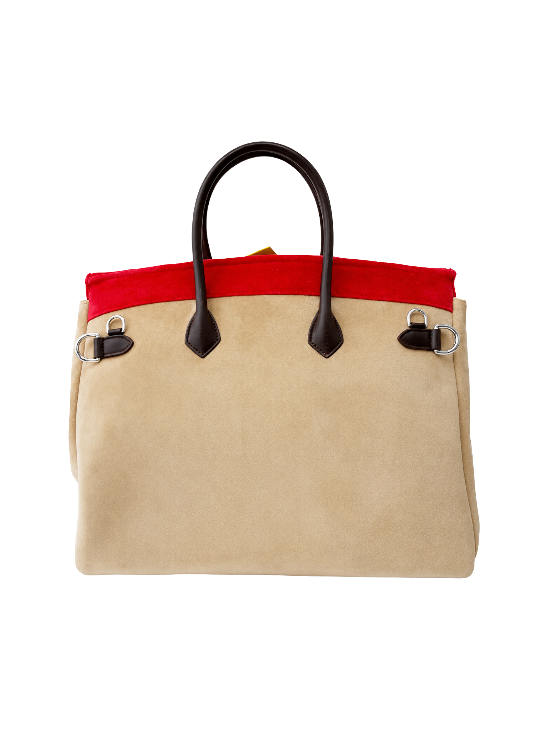 Jellykin 36 Red Faux Fur Leather Bag - Back