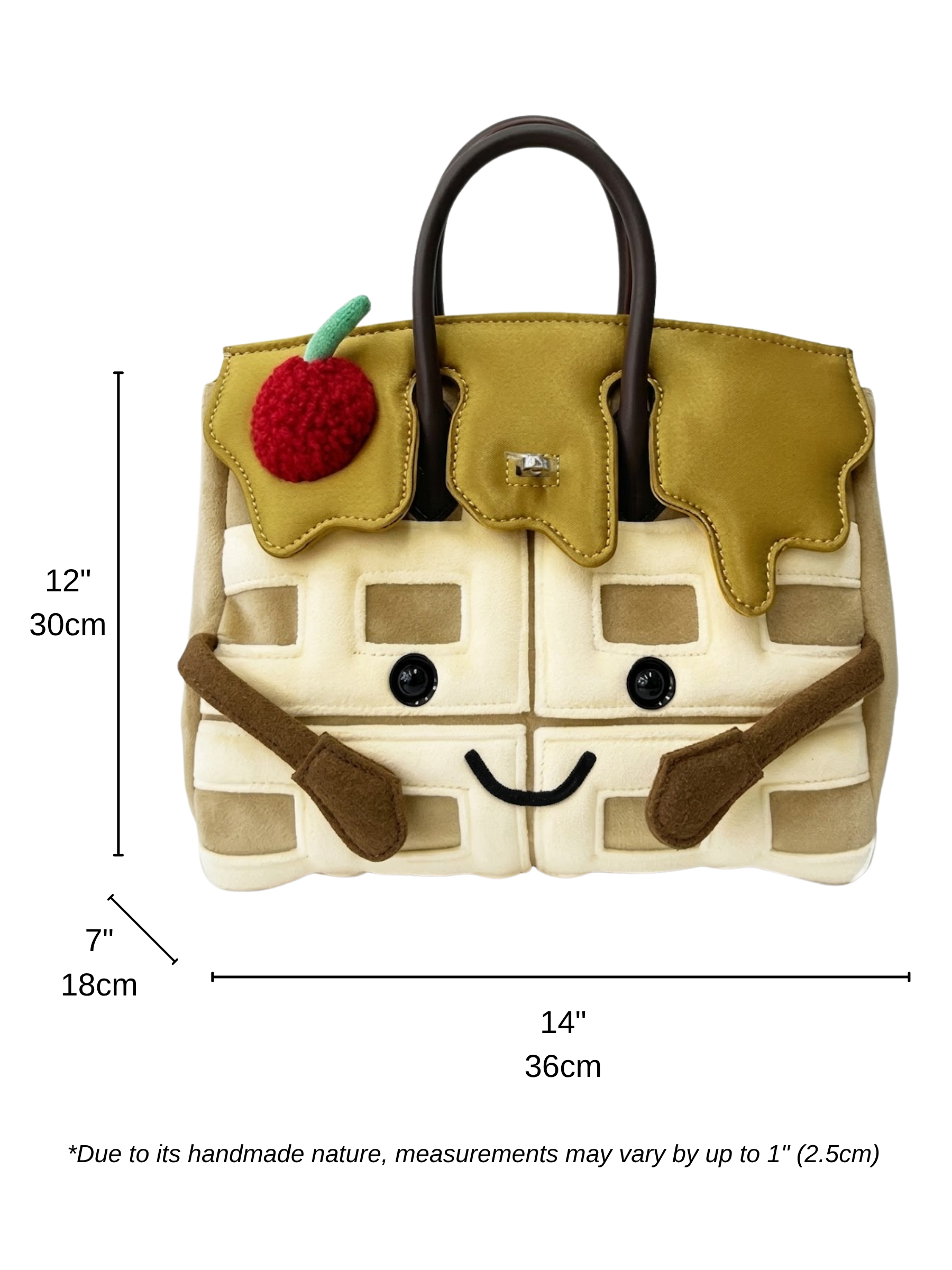 Jellykin 36 Red Silk Leather Bag - Size Chart 2