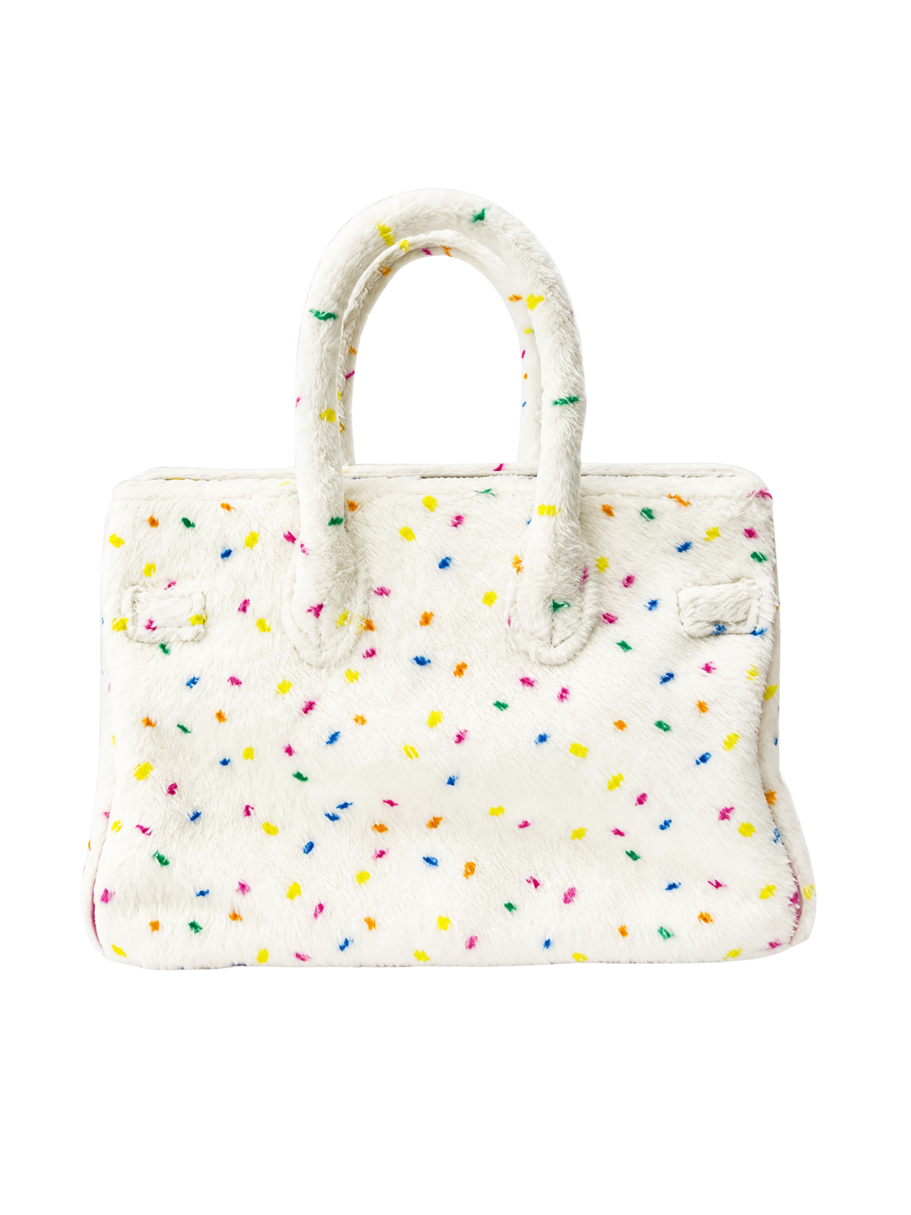 Jellykin 36 White Faux Fur Leather Bag - Back