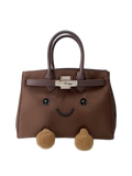 Jellykin 36 Brown Silk Leather Bag - Front