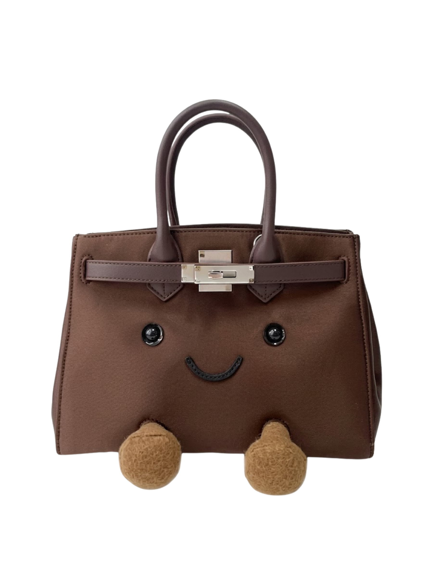 Jellykin 36 Brown Silk Leather Bag - Front