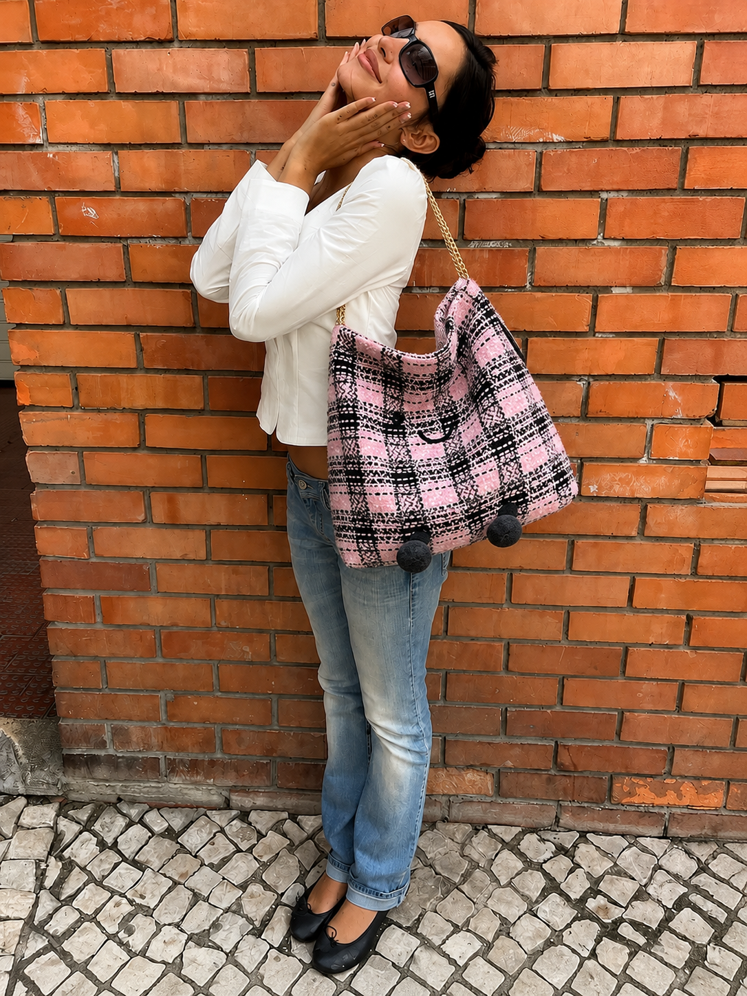 Jellykin Plaid 30 Shopping Bag