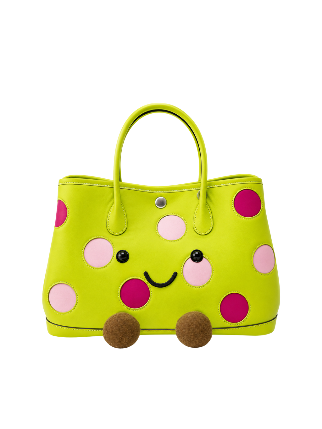 Jellykin Polka Dot Leather Tote Bag