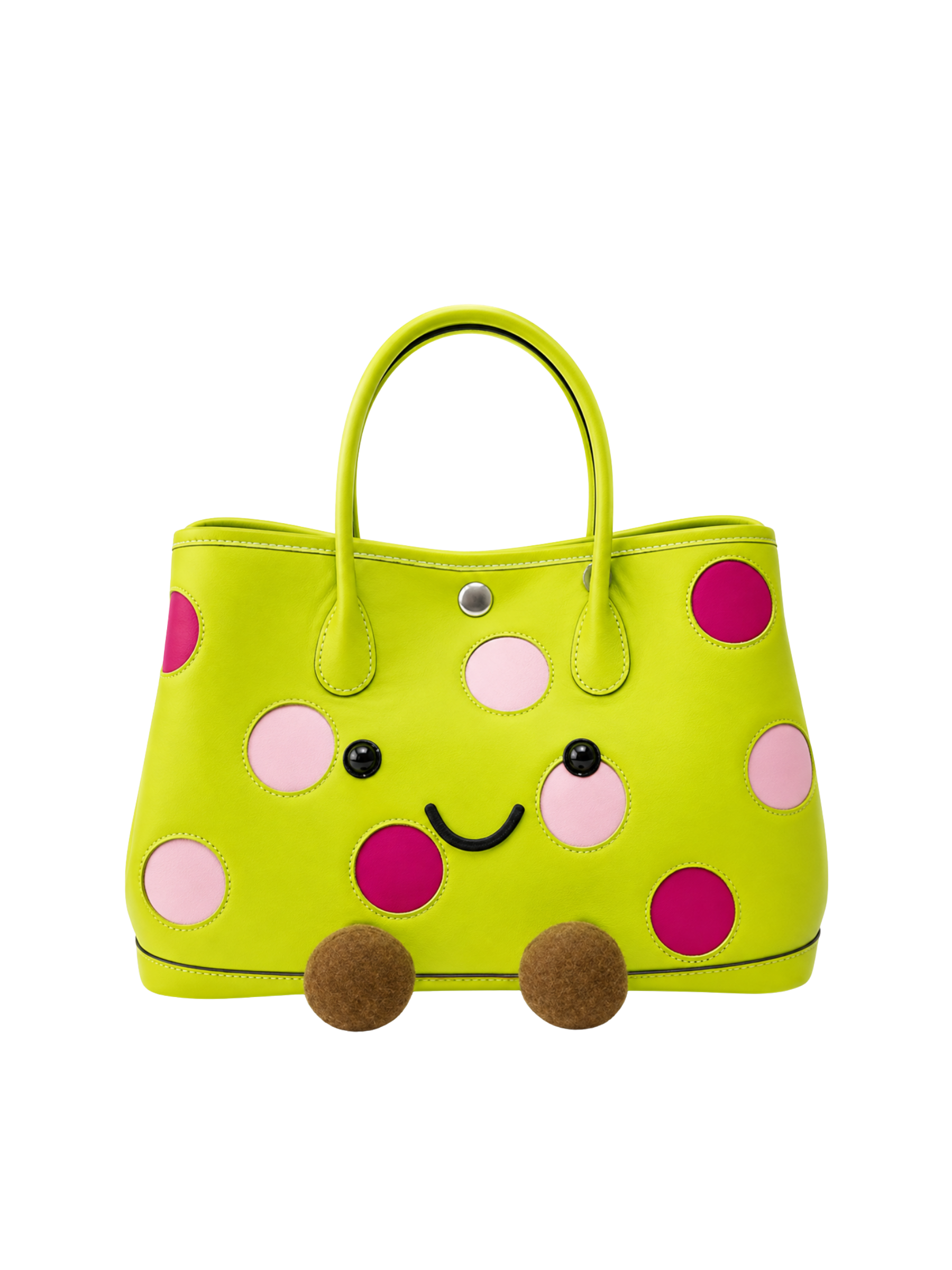 Jellykin Polka Dot Leather Tote Bag