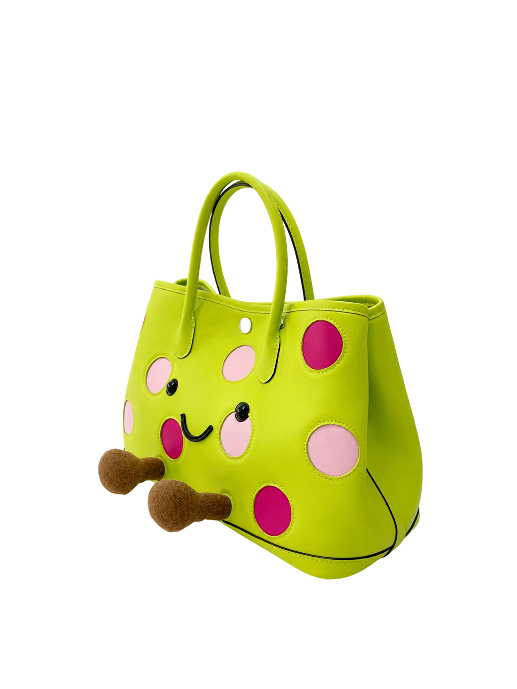 Jellykin Polka Dot Leather Tote Bag