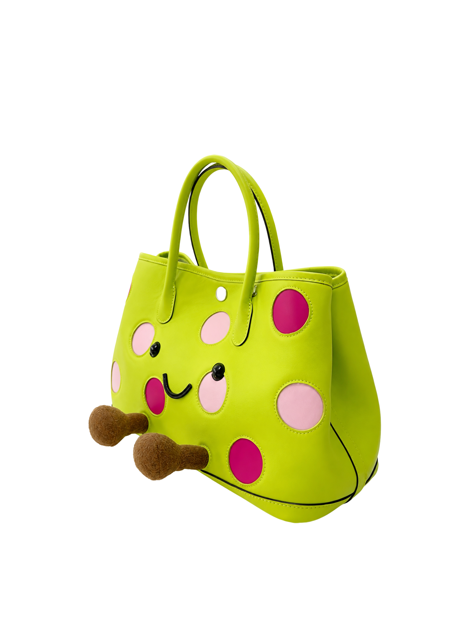 Jellykin Polka Dot Leather Tote Bag