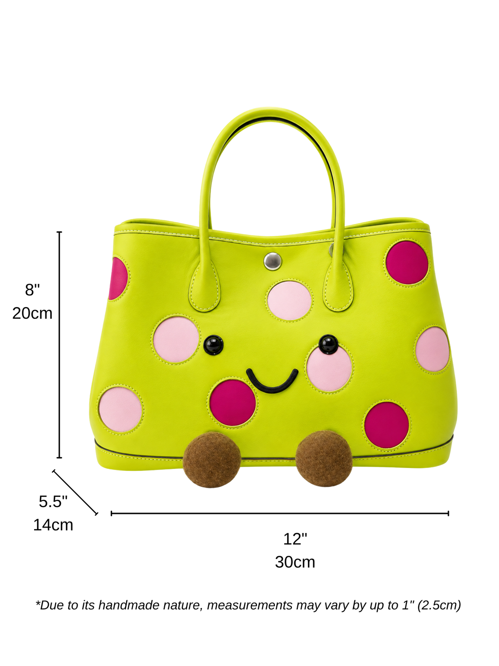 Jellykin Polka Dot Leather Tote Bag