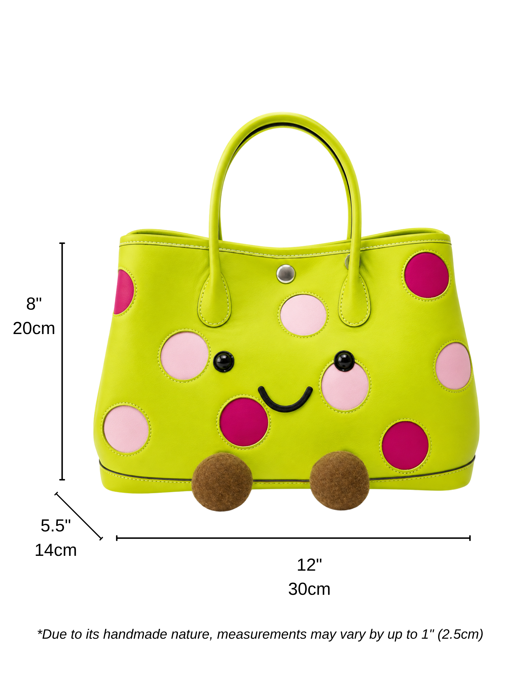 Jellykin Polka Dot Leather Tote Bag