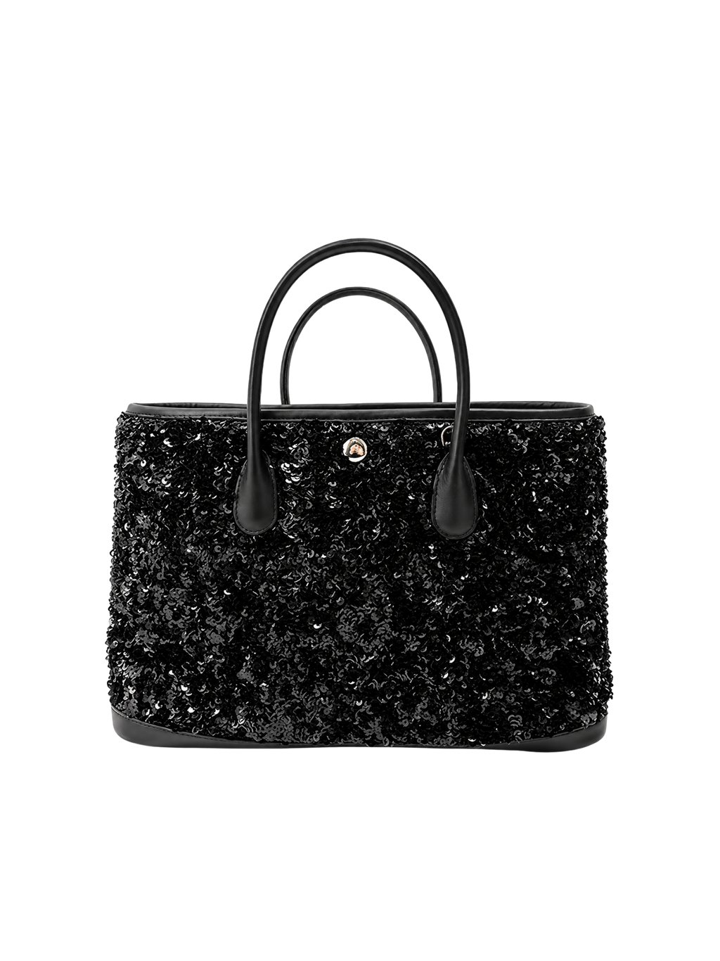 Jellykin Sequin Leather Trim Tote Bag