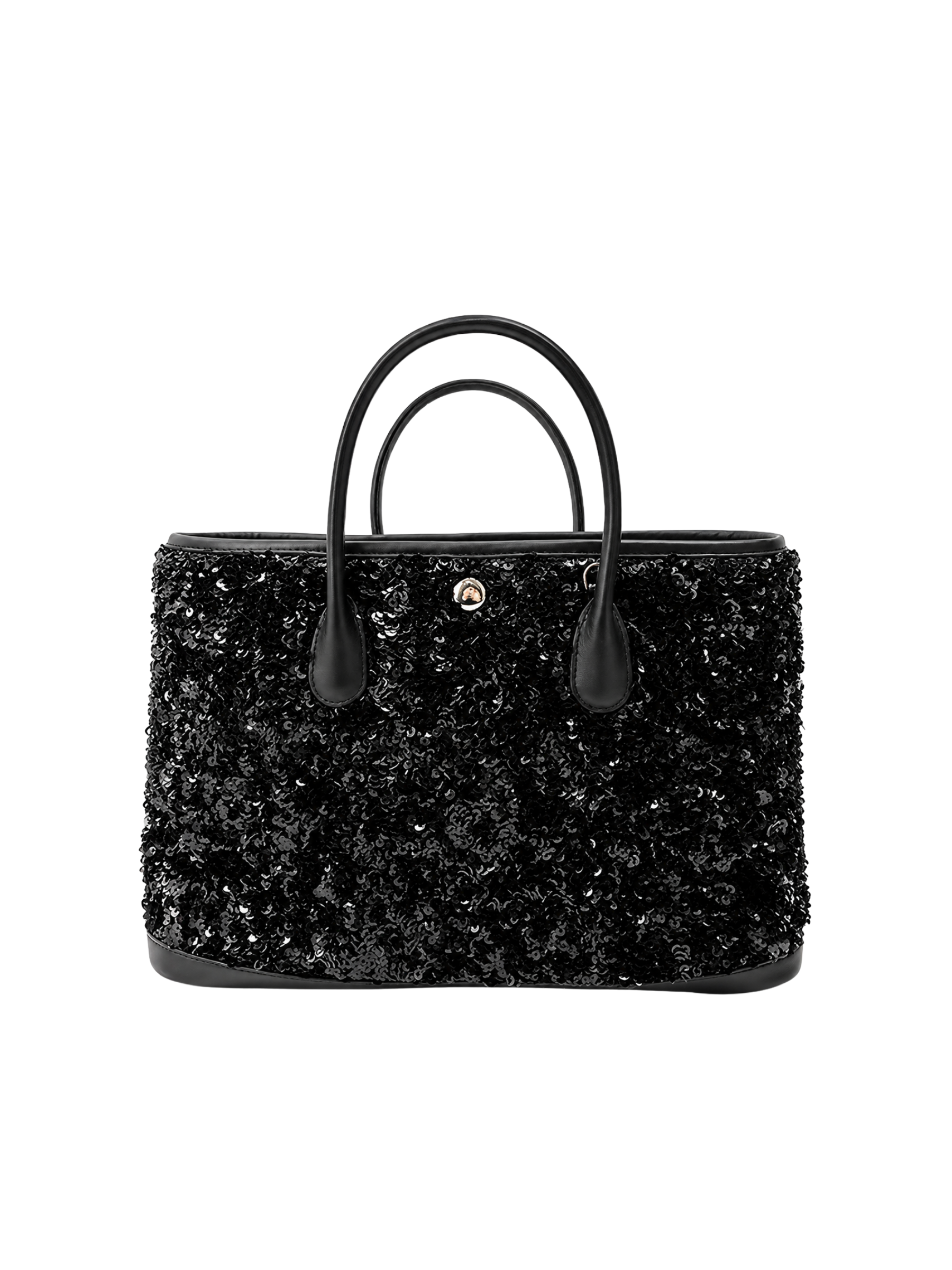 Jellykin Sequin Leather Trim Tote Bag