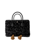 Jellykin Sequin Leather Trim Tote Bag