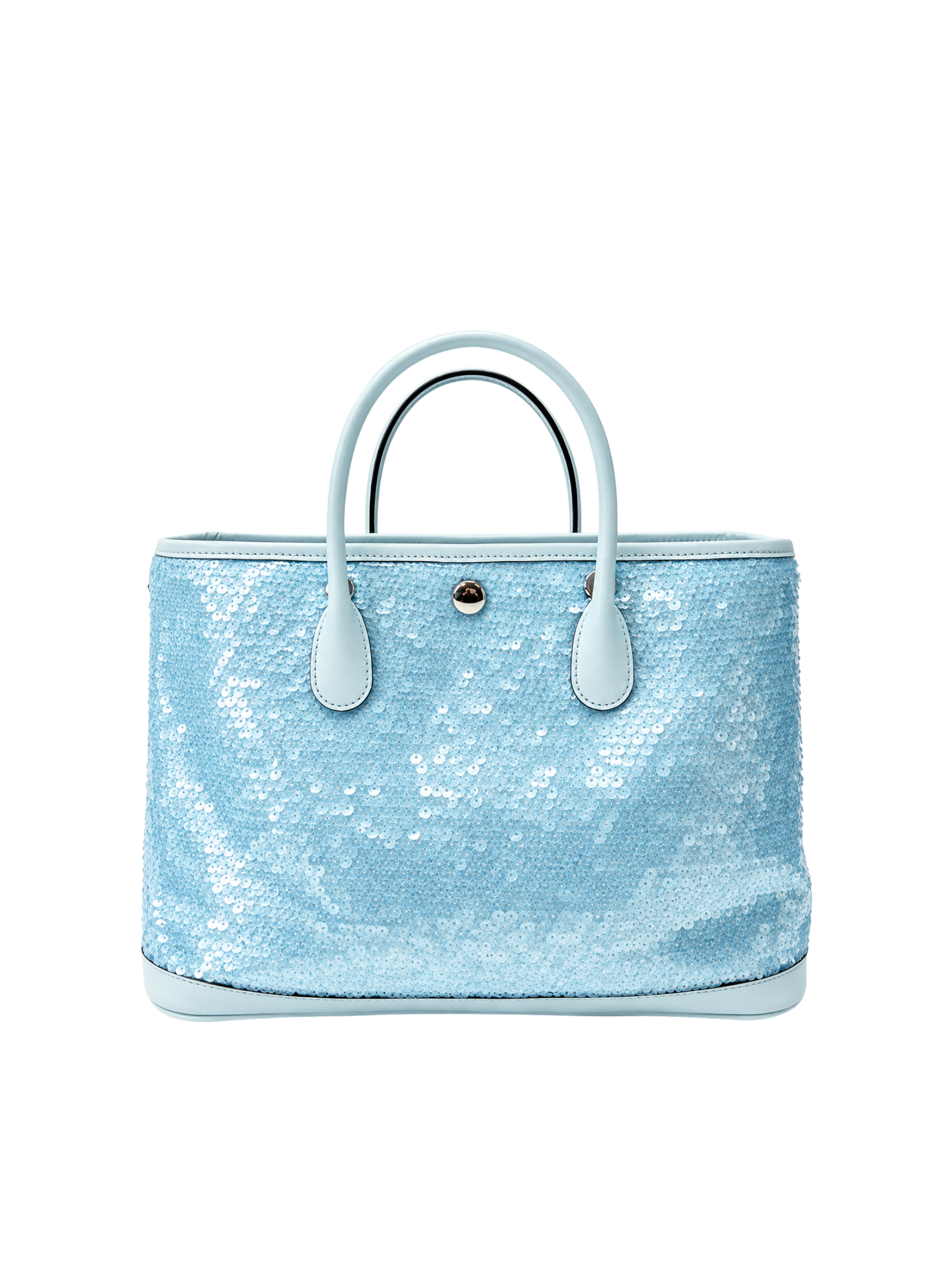 Jellykin Sequin Leather Trim Tote Bag