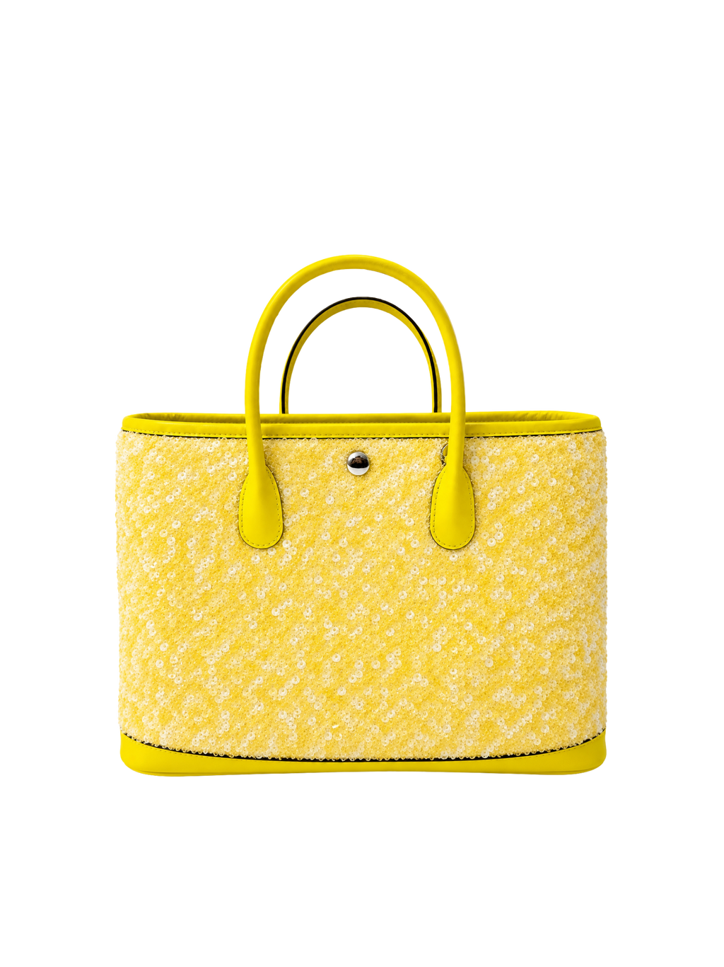 Jellykin Sequin Leather Trim Tote Bag