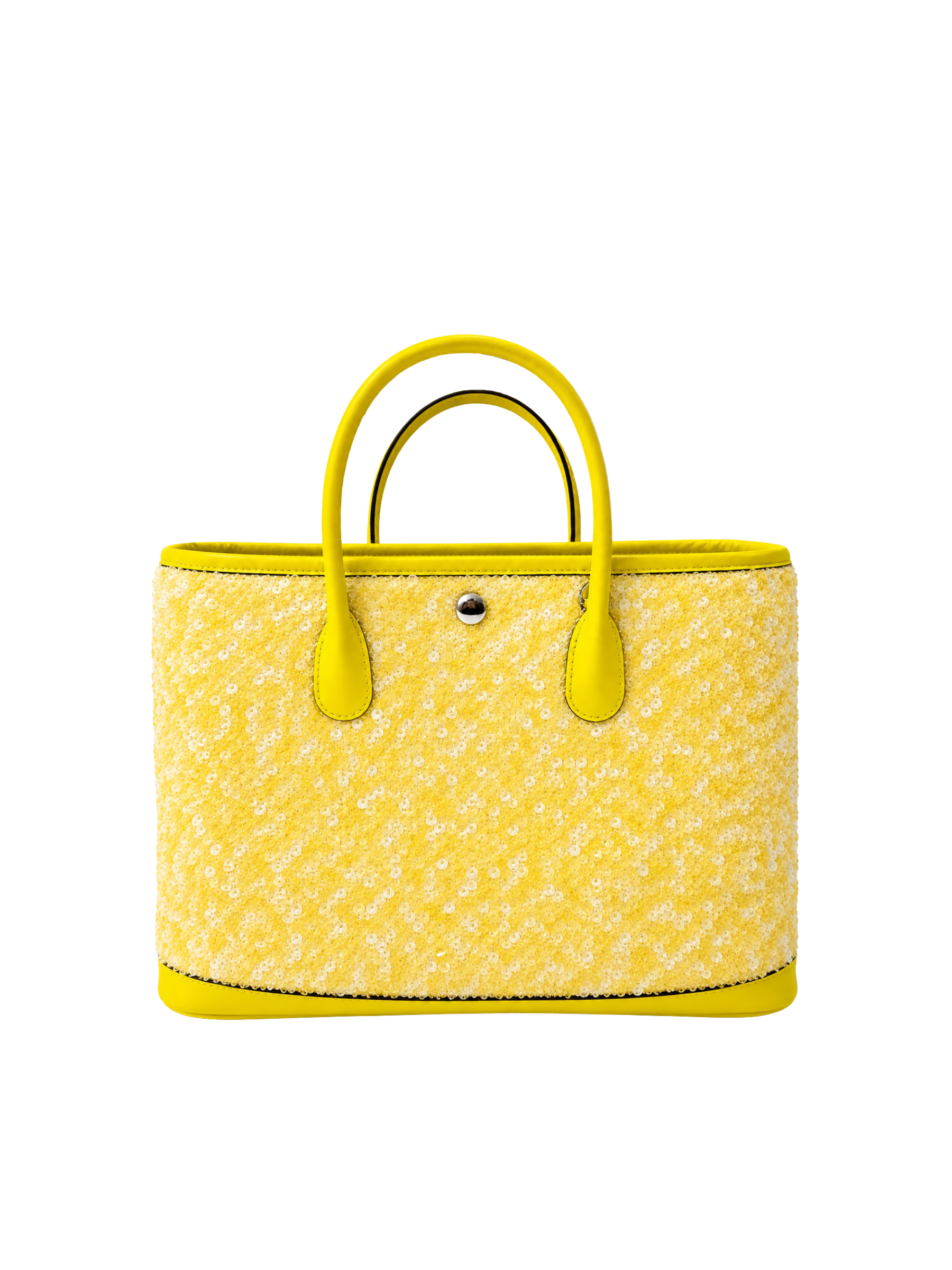 Jellykin Sequin Leather Trim Tote Bag