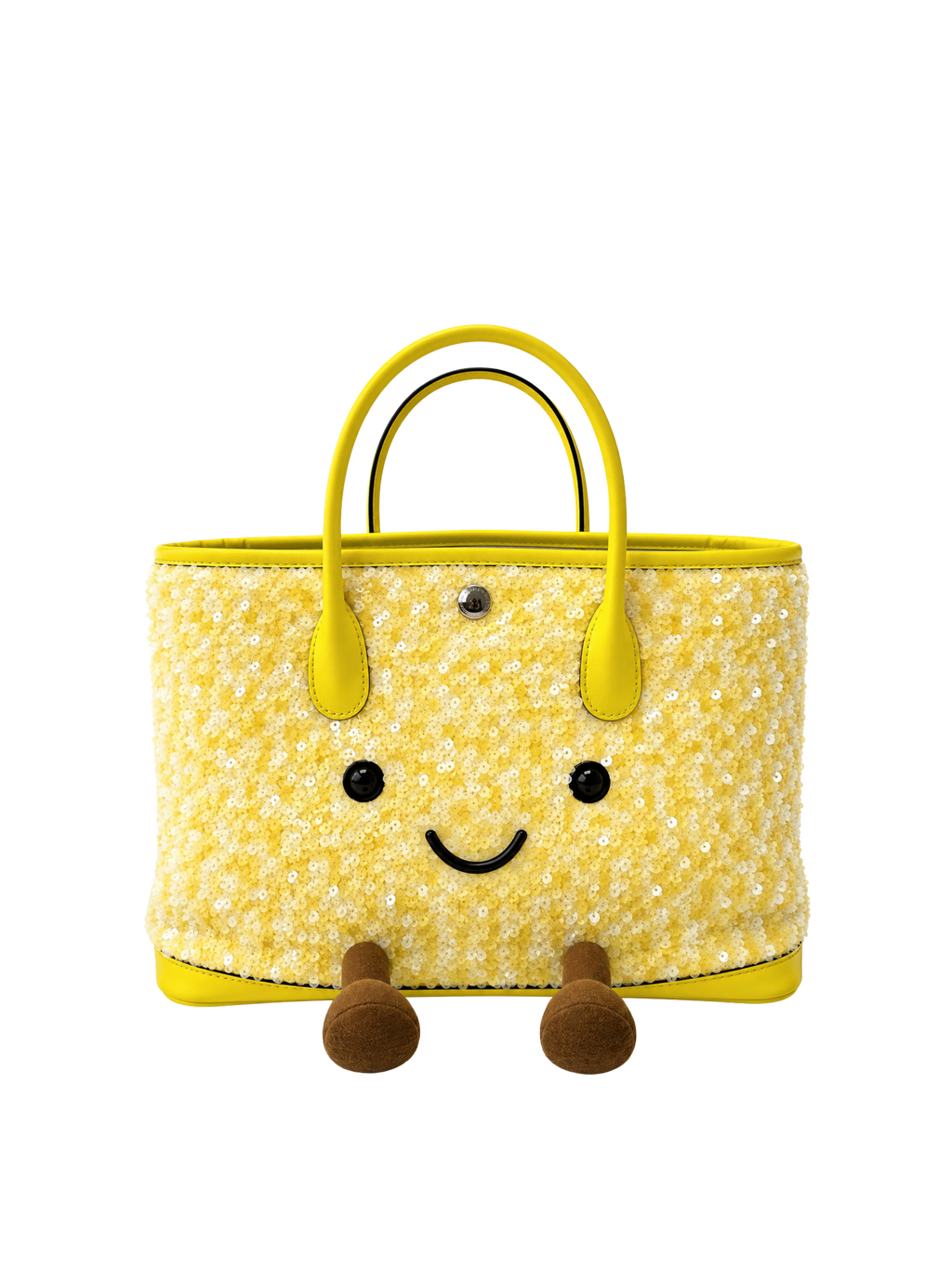 Jellykin Sequin Leather Trim Tote Bag