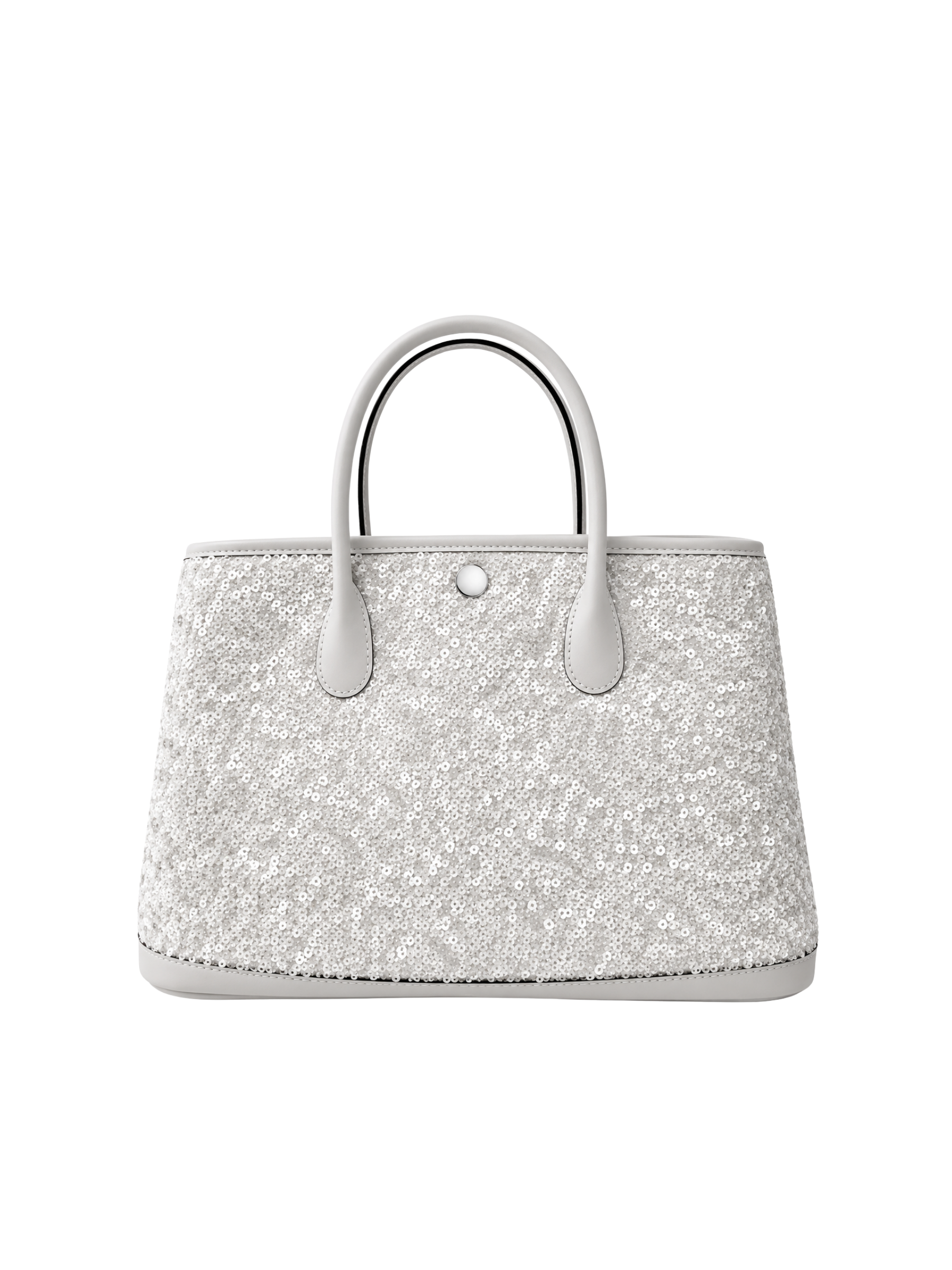 Jellykin Sequin Leather Trim Tote Bag