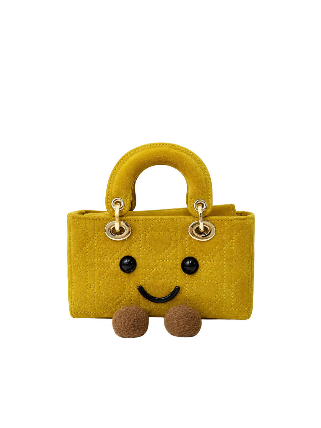 Jellykin Suede Leather Trim Lady Bag