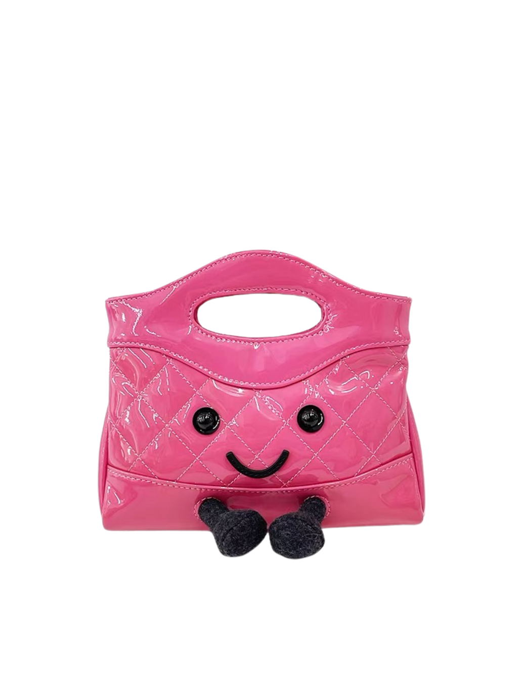Patent Leather Quilted Tote Bag