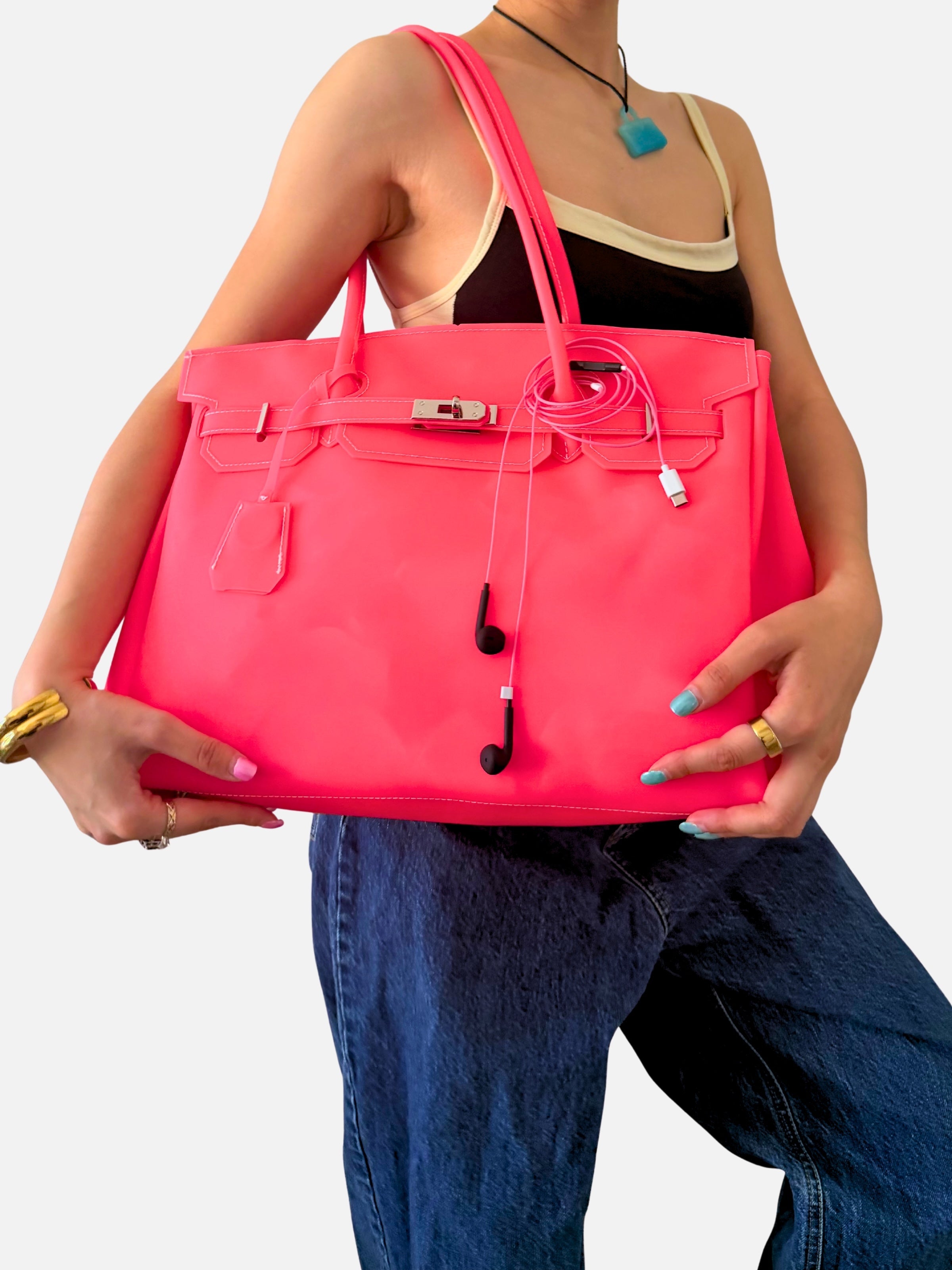Jelly Firkin 40 Pink PVC Bag - Model 3