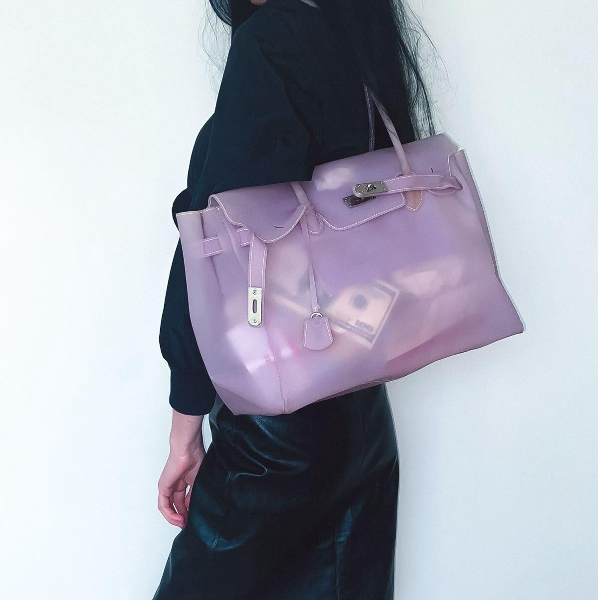 Jelly Firkin 40 Purple PVC Bag - Detail