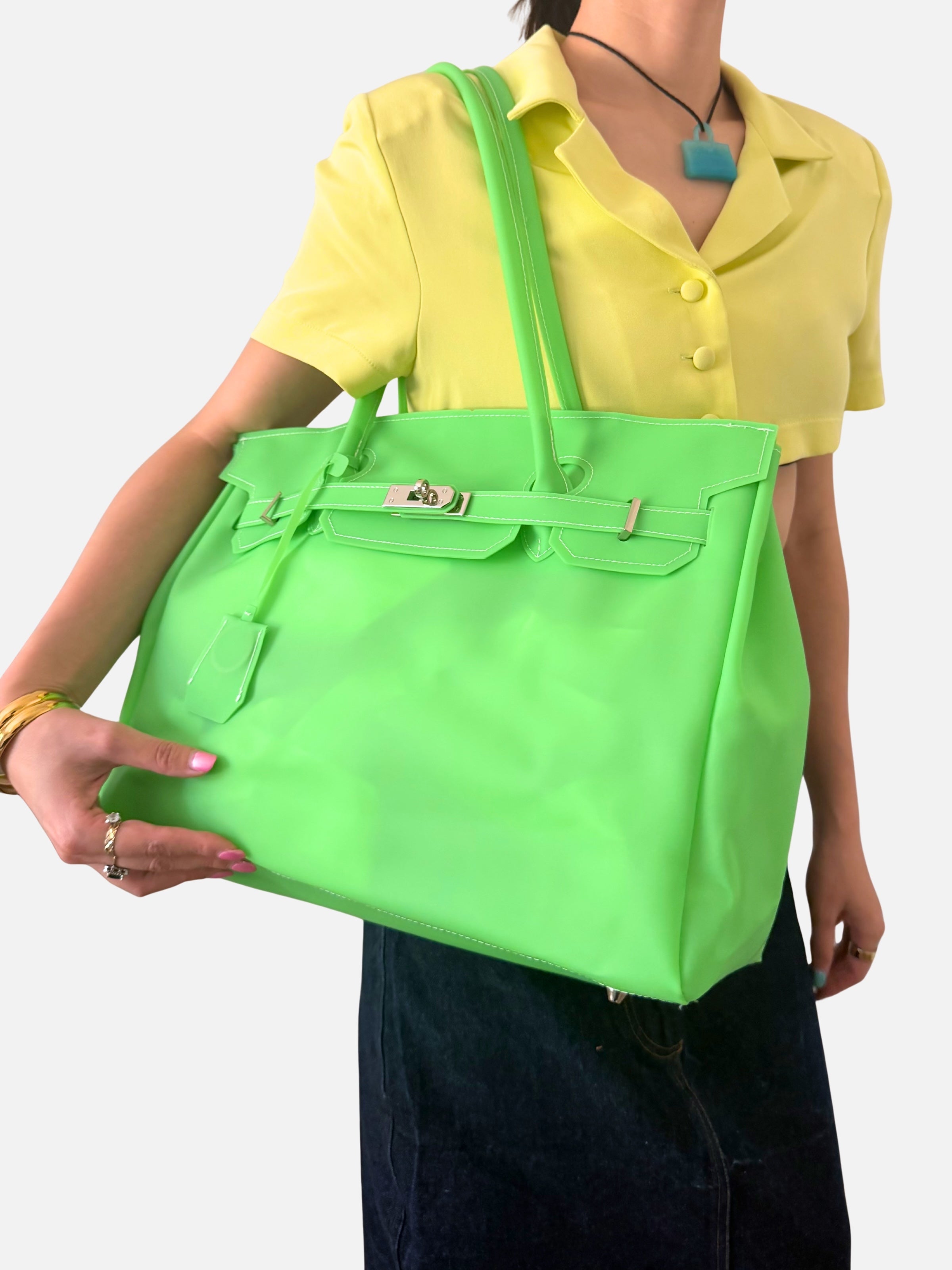 Jelly Firkin 40 Green PVC Bag - Model