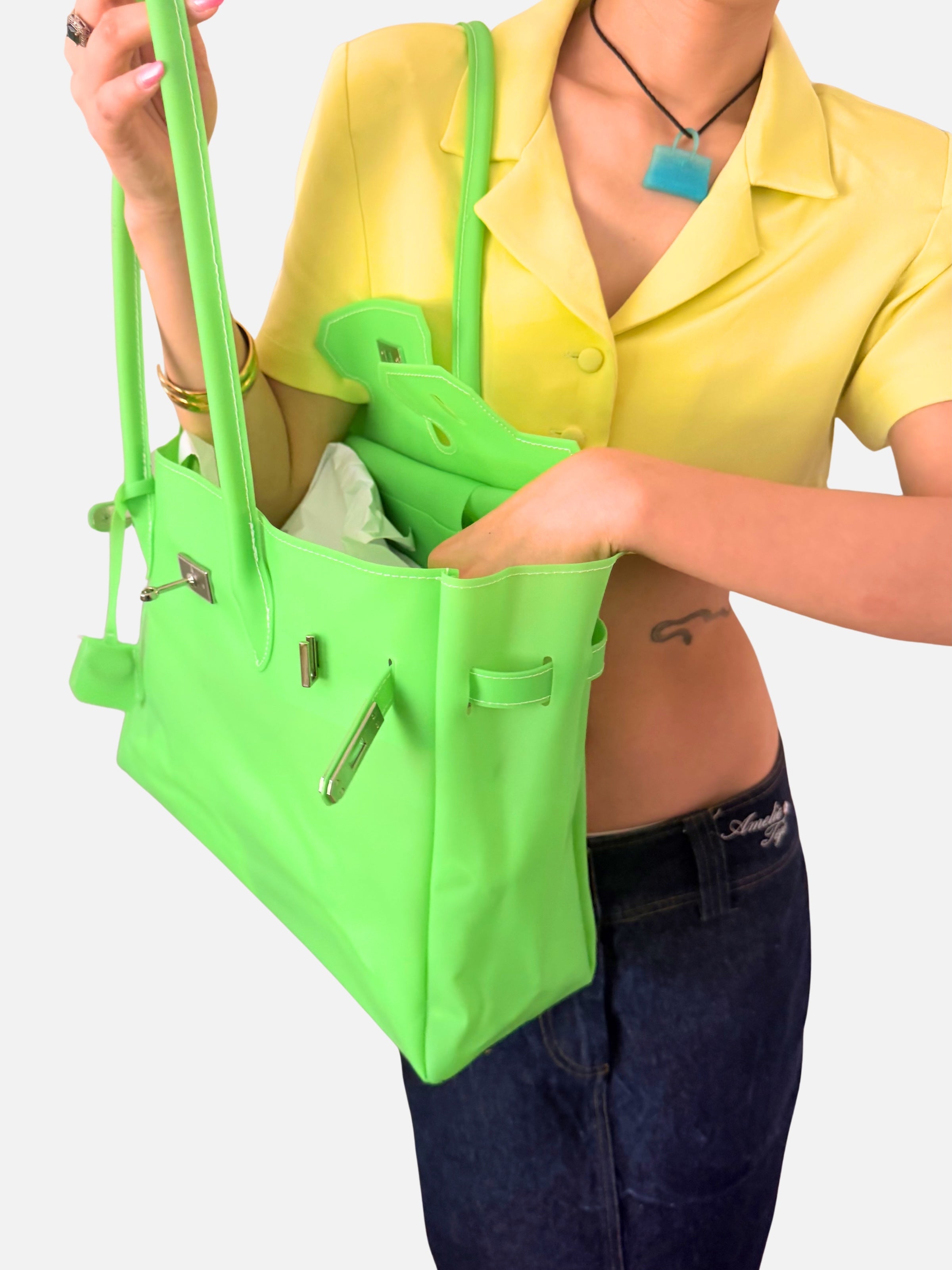 Jelly Firkin 40 Green PVC Bag - Model